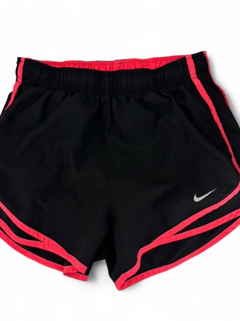 Nike Women's Black Shorts with Pink Trim Athletic Running Shorts